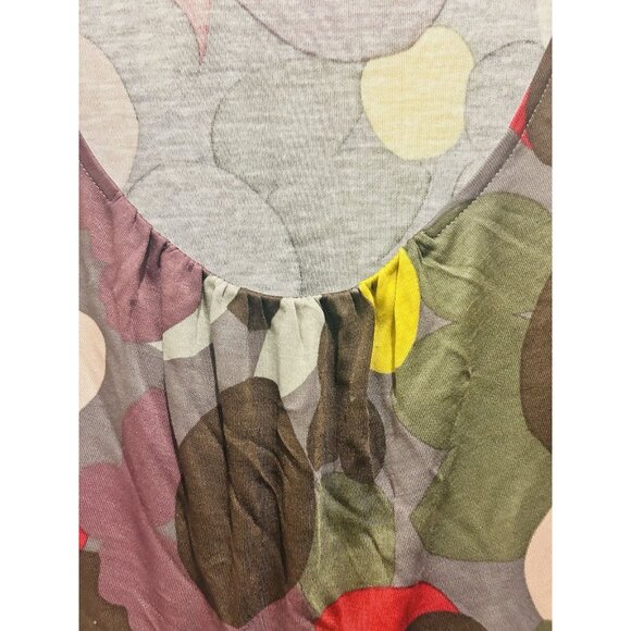 Boden Circle Print Womens Dress Sz 12 Ruched Waist 3/4 Sleeve Retro Mod Boho Art - Picture 10 of 14